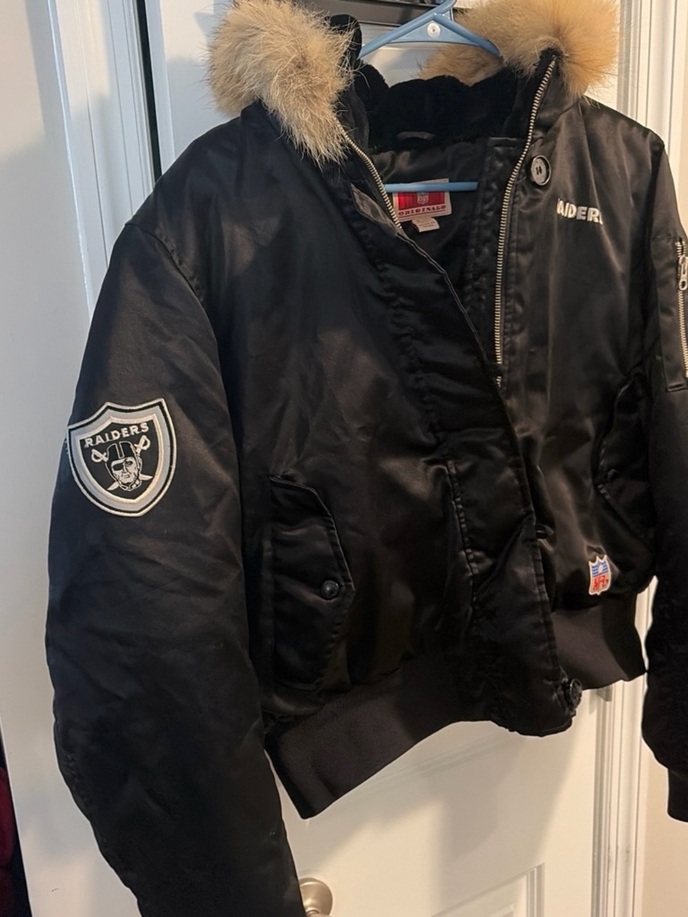 Black Faux-Fur Trim Bomber Jacket - Riders by Lee Style
